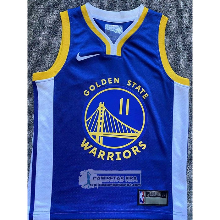 Camiseta Nino Golden State Warriors Klay Thompson NO 11 Icon Azul